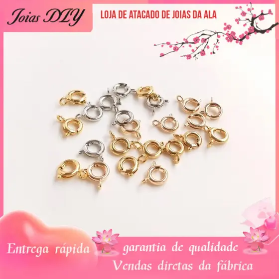 14K18K banhado a ouro primavera fivela colar pulseira acabamento conexão lagosta fivela DIY Material artesanal acessório