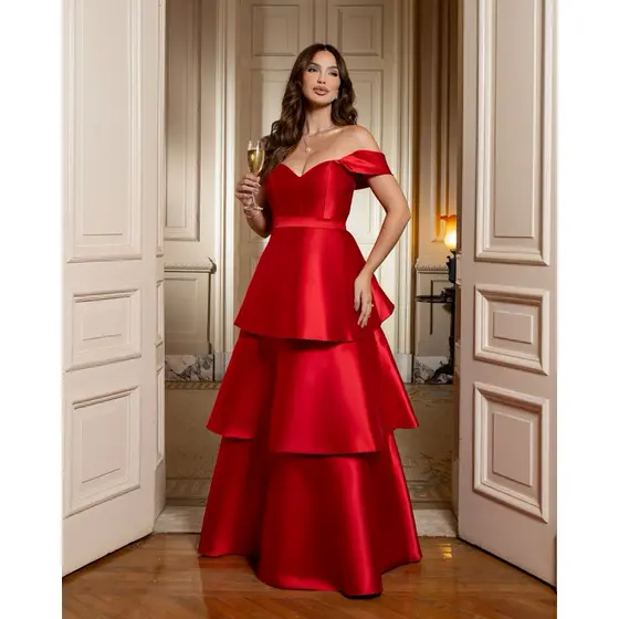 Vestido de Festa Feminino Longo  Madrinha Convidada Formatura Casamento