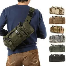 Pochete Militar Casual Bolsa de Cintura e Transversal Esportiva