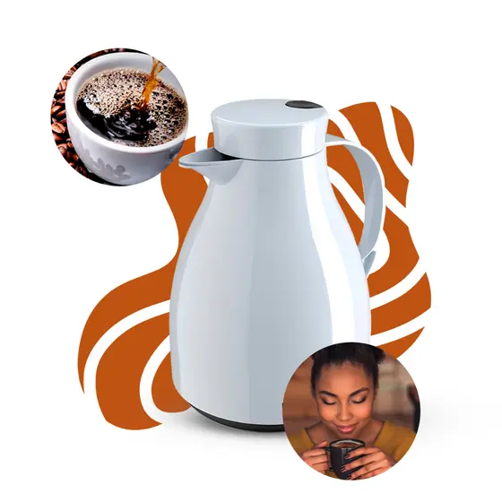 Garrafa Térmica Bule Com Gatilho Perfeito Para Café Água Cha Chimarrao 500ml