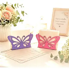 Kit Porta Guardanapos Borboleta em Mdf Centro de Mesa Festas Decorações.
