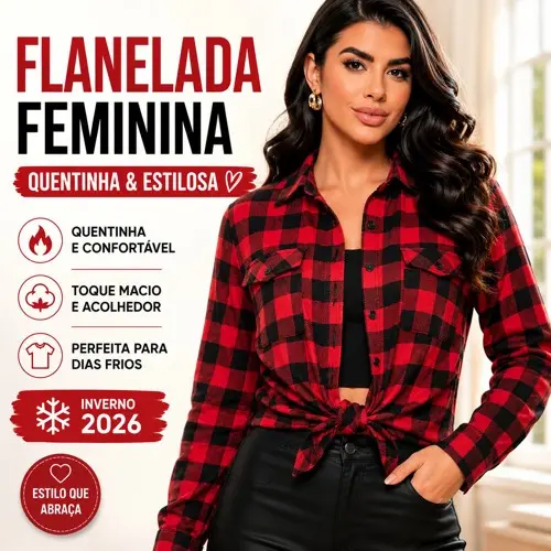 Camisa feminina Flanelada xadrez blusa Feminino flanela