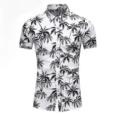 Camisas Social Floridas Confortável diversas Estampadas Masculina