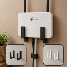 Suporte Roteador Parede Sem Furo Fita 3M Organizador WiFi Universal
