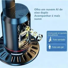 Selfie Stick Tripod 360° AutoFace Tracking Pan-Tilt Controlador Destacável para Ao Vivo e Selfie SLF-01