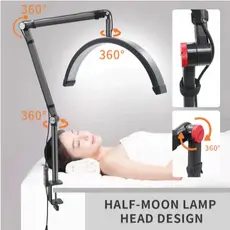 Luz Meia Lua Estética LED - Luz Natural, Rotação 360° Sem Suporte Para Celular