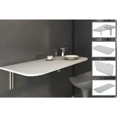 Mesa Dobrável De Parede 90x40 Branca / Preta