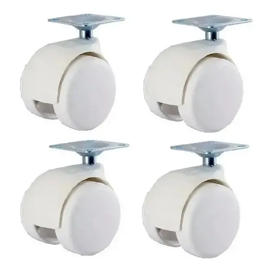 Rodinhas Brancas ou Pretas - Móveis - Berço - Carrinhos - 42 MM