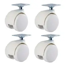 Rodinhas Brancas ou Pretas - Móveis - Berço - Carrinhos - 42 MM