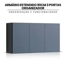 Armário Estendida 90cm 3 Portas Organizador