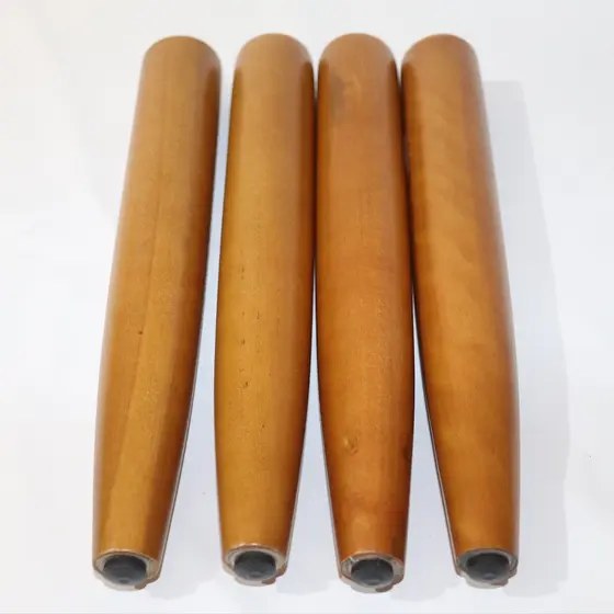 Kit 4 Pés Palito 25cm Mel Para Móveis Cama Sofá Poltrona Puff