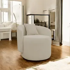 Poltrona Organica Reforçada Bouclé Premiun Decorativa Luxo Cadeira Quarto Sala Recepção