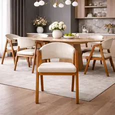 Cadeira Lua Para Mesa de Jantar Sala Cozinha Linho Alta Qualidade e Conforto
