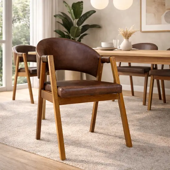Cadeira Para Sala de Jantar Mesa Cozinha Lua Corino Alta Qualidade e Conforto