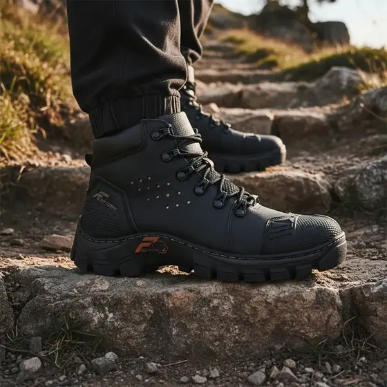 Bota Bico Pvc Coturno Trabalho Bota Adventure Botina Segurança