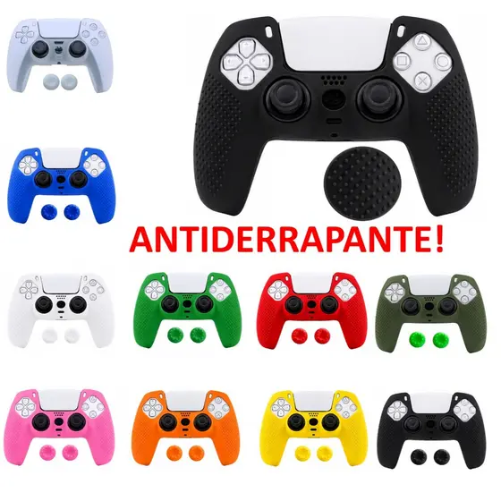 Capa Protetora Silicone Premium Antiderrapante Com Grips Para Controle Playstation Ps5 Dualsense