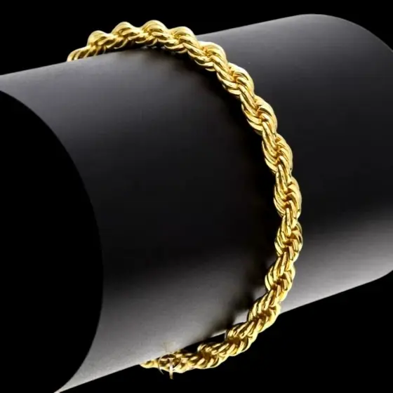 Pulseira Aço inoxidável,e pulseira dourado unissex sem regulagem de tamanho.
