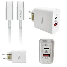 Carregador Kaidi Original KD-671CC / KD-671CL | Fonte KD-671 35W / KD-681 65W | Turbo Rápido USB-C