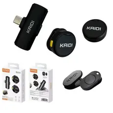 Microfone de Lapela Kaidi KMF4-C Profissional para Celular com Redução de Ruído para Vídeos, Podcast e Live
