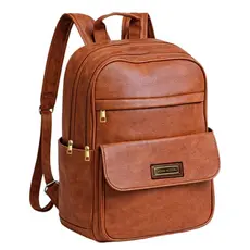 Mochila Bolsa Feminina Notebook Casual Faculdade Reforçada Espaçosa Trabalho Couro Sintético Dia Dia