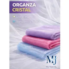Organza Cristal 1 Metro – Tecido Leve, Transparente e Elegante | Decoração, Vestidos e Festas