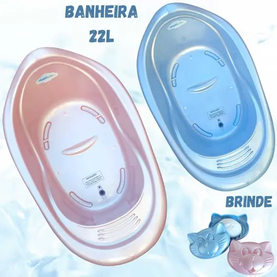 Banheira de bebe 22L Resistente Infantil Menina Menino Design Anatômico