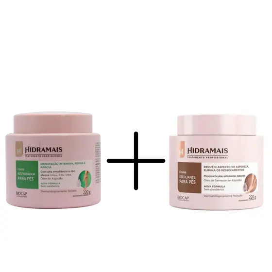 Kit Pés Hidramais- Restaurador+ Esfoliante 220g