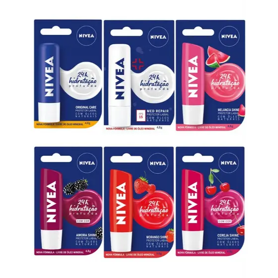 Protetor labial nivea 4,8g Kit com 2 Unidades ou Unitário