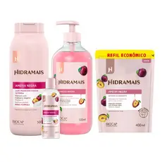 Kit Hidramais Ameixa Negra- Sabonete 500ml/Loção Hidratante 500ml/ Óleo Desodorante Corporal 120ml