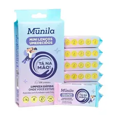 Munila Mini Lenços Umedecidos Limpeza Rápida