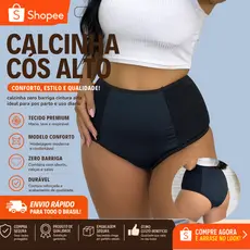 kit 2 calcinha modeladora pos parto segura barriga cos cintura alta anti culote elimina imperfeição