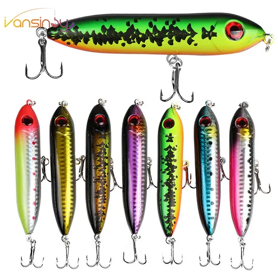 10cm/12g isca tucunaré superfície Iscas Artificiais De Pesca Isca De Plástico Caminhada Cabeça De Cobra Óptica