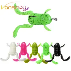 1pcs Isca artificial Pesca frog Lure Salto Suave 5g/8g Topwater Lure Com Anzol De Manivela