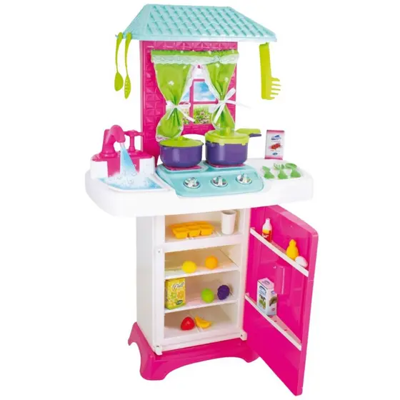 Kit Cozinha Infantil Fantástica Faz de Conta Fogão Geladeira e sai Água de Verdade Cozinha Completa