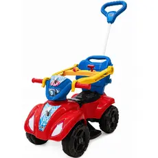 Carrinho de Passeio Quadriciclo Infantil Zociella Com Pedal Empurrador Motoquinha Baby Aranhã