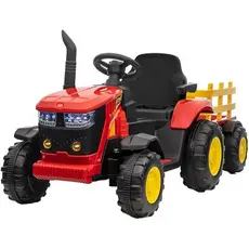 Carro Elétrico Trator Infantil 12v Quadriciclo de Passeio com Controle Remoto Carretinha Zippy Toys