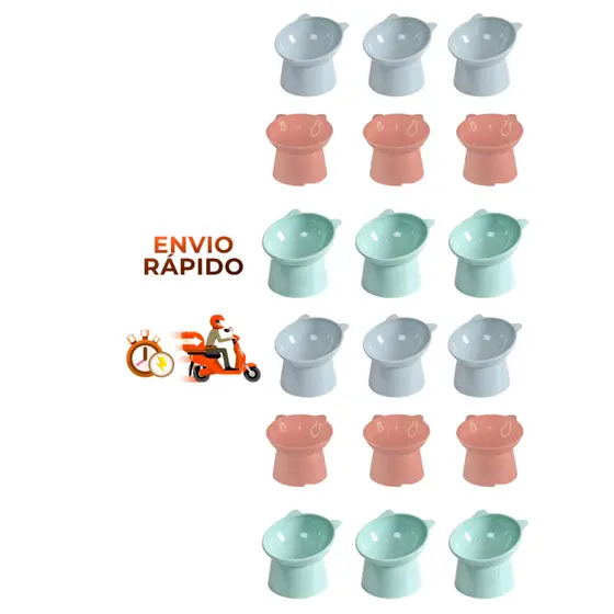 Kit 18 Comedouro Bebedouro Postura Elevado Correta