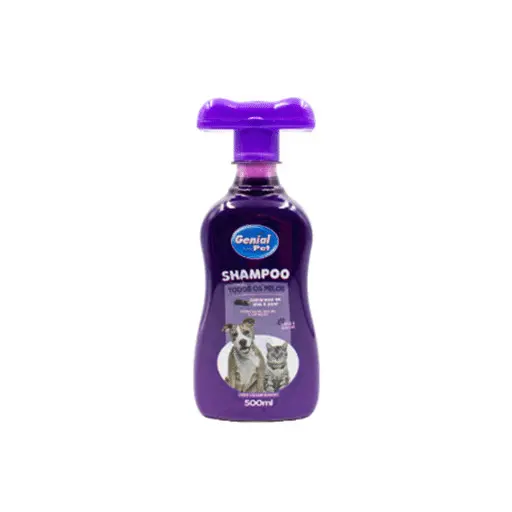 GENIAL PET SHAMPOO 500ML- TODOS OS PELOS UVA E AÇAI