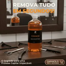 Removedor De Resíduos Orange 500ml Para Prótese Capilar Mega Hair E Peruca