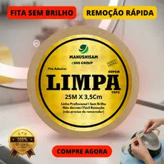 Fita Adesiva Capilar Limpa Tape Super 25m x 3,5cm Para Próteses Capilares E Perucas