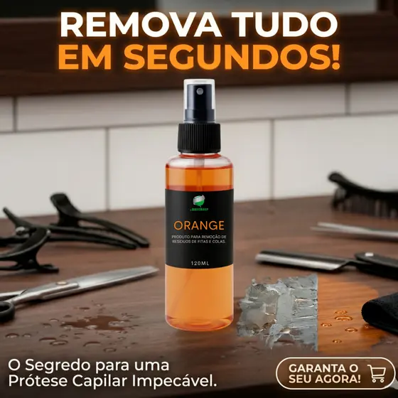 Removedor Resíduos Orange 120ml Prótese Capilar Peruca Mega Hair
