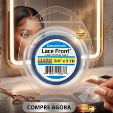 Fita Adesiva Azul Lace Front 3m X 1.9cm para Prótese Capilar Mega Hair e Perucas Walker Tape
