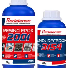 Resina 2001 Epoxi Transparente de Alta Viscosidade Com Endurecedor 3154 [1,5 Kg]