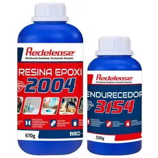Resina 2004 Epoxi Transparente De Baixa Viscosidade Com Endurecedor 3154 [01 Kg]