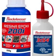 Resina 2001 Epoxi Transparente de Alta Viscosidade Com Endurecedor 3154 [0,300 Kg]