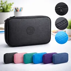 Estojo Organizador Escolar Grande em Nylon – 2 Compartimentos