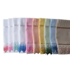 Kit 10 Toalhas Lavabo c/ Guipir Degradê p/ Bordar Bella - Döhler