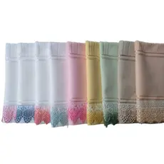 Kit 10 Toalhas Lavabo c/ Guipir Degradê Pinte e Borde - Döhler