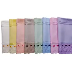 Kit 10 Toalhas Lavabo Bordado Inglês p/ Pintura - Linha Artesanalle - Marca Döhler