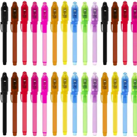 Caneta Espiã De Tinta Invisível Com Luz UV , Marcador Mágico Para Mensagem Secreta , Prêmios De Caixa De Tesouro , Lembrancinhas De Festa Infantil , Presente De Brinquedos